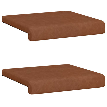 Bänk kudde 2 st Konstläder Brun Djup 35 cm