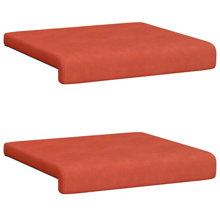 Bänk kudde 2 st manchester Röd orange Djup 35 cm