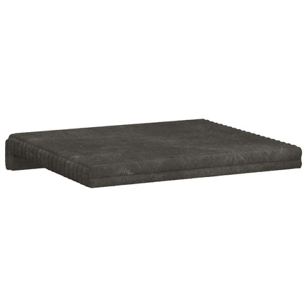 Bänk kudde 2 st Plush kordfløyel Antracit Djup 35 cm