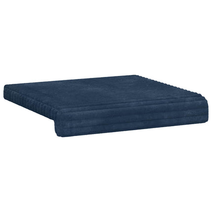 Bänk kudde 2 st Plush kordfløyel Mörkblå Djup 35 cm