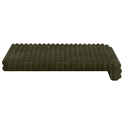 Bänk kudde 2 st Plush kordfløyel Grön Djup 35 cm