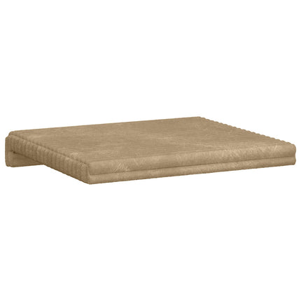 Bänk kudde 2 st Plush kordfløyel Taupe Djup 35 cm