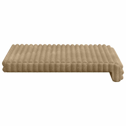 Bänk kudde 2 st Plush kordfløyel Taupe Djup 35 cm