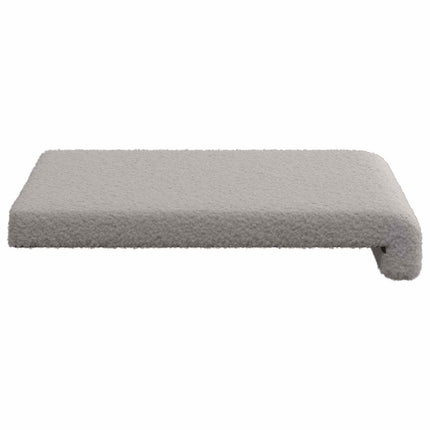 Bänk kudde 2 st Sherpa tyg Ljusgrå Djup 35 cm
