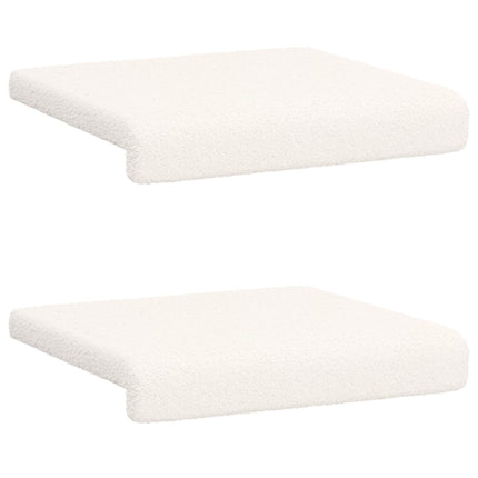 Bänk kudde 2 st Sherpa tyg Gräddvit Djup 35 cm