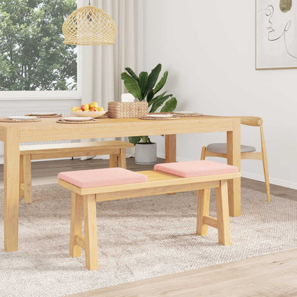 Bänk kudde 2 st Sherpa tyg Rosa Djup 35 cm