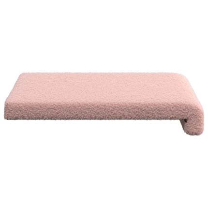 Bänk kudde 2 st Sherpa tyg Rosa Djup 35 cm