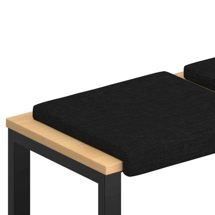 Bänk kudde 4 st Tyg Svart Djup 35 cm