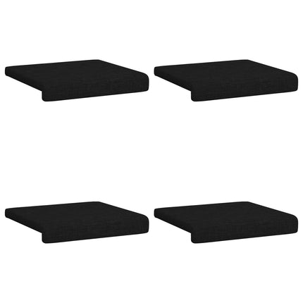 Bänk kudde 4 st Tyg Svart Djup 35 cm