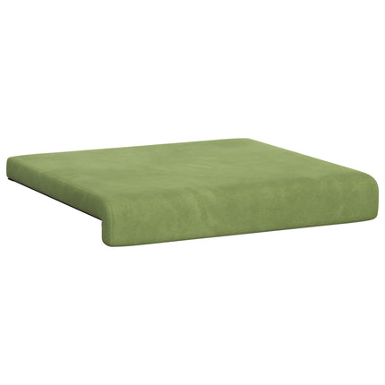 Bänk kudde 4 st Sammet Ljusgrön Djup 35 cm