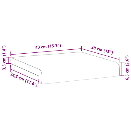 Bänk kudde 4 st Konstläder Vinröd Djup 35 cm