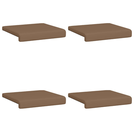 Bänk kudde 4 st Konstläder Cappuccino Djup 35 cm