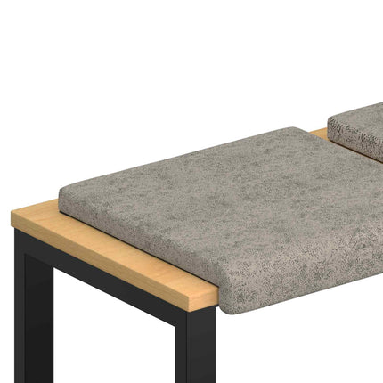 Bänk kudde 4 st Faux mockatyg Ljusgrå Djup 35 cm