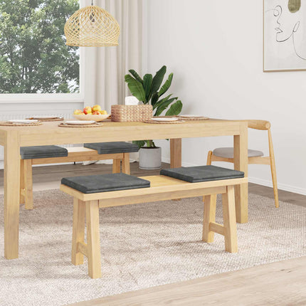 Bänk kudde 4 st Plush kordfløyel Ljusgrå Djup 35 cm