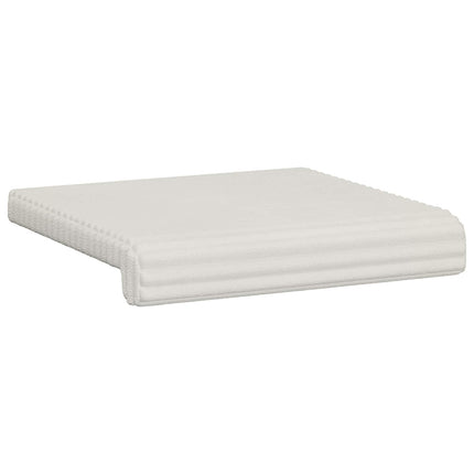 Bänk kudde 4 st Plush kordfløyel Gräddvit Djup 35 cm