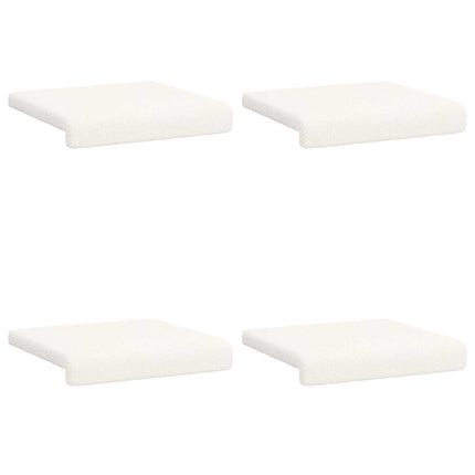 Bänk kudde 4 st Sherpa tyg Gräddvit Djup 35 cm
