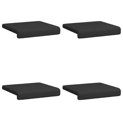 Bänk kudde 4 st Sherpa tyg Svart Djup 35 cm