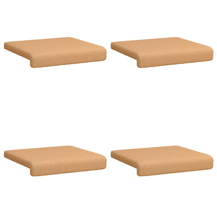 Bänk kudde 4 st Sherpa tyg Beige Djup 35 cm