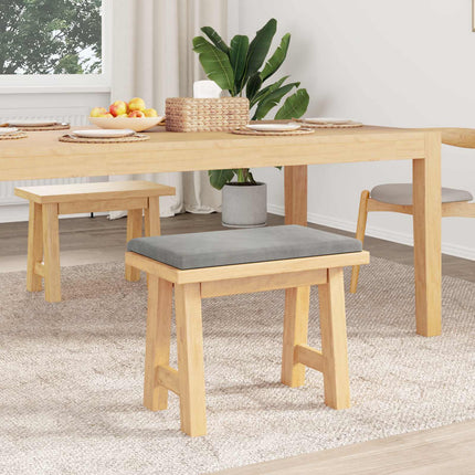 Bänk kudde Sammet (V) Ljusgrå Djup 35 cm