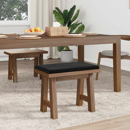Bänk kudde Sammet (V) Svart Djup 35 cm
