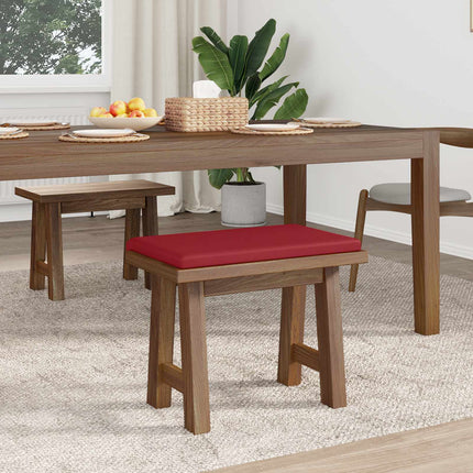 Bänk kudde Konstläder Vinröd Djup 35 cm