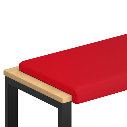 Bänk kudde Konstläder Röd Djup 35 cm