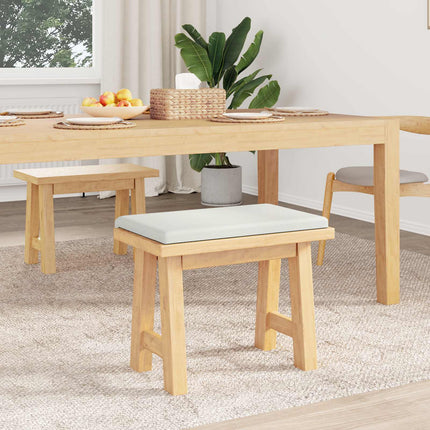 Bänk kudde Konstläder Vit Djup 35 cm