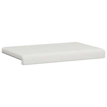 Bänk kudde Konstläder Vit Djup 35 cm
