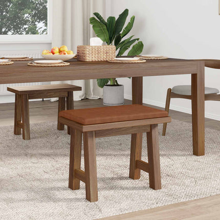 Bänk kudde Konstläder Brun Djup 35 cm