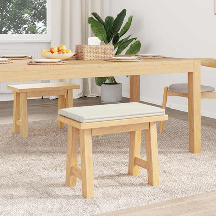 Bänk kudde Plush kordfløyel Gräddvit Djup 35 cm