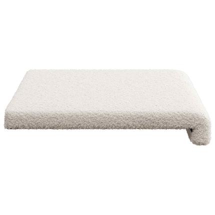 Bänk kudde Sherpa tyg Gräddvit Djup 35 cm