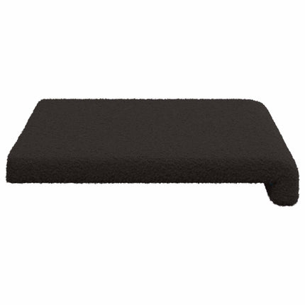 Bänk kudde Sherpa tyg Svart Djup 35 cm