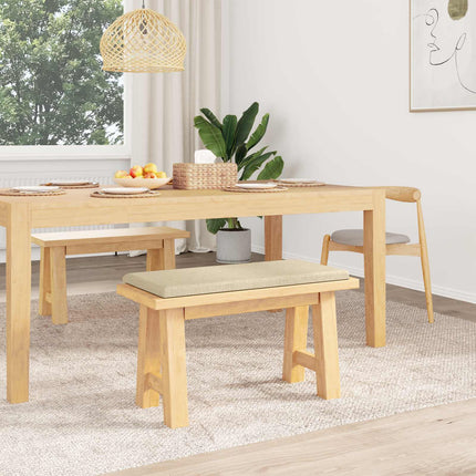Bänk kudde Tyg Gräddvit Djup 35 cm