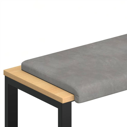 Bänk kudde Sammet (V) Ljusgrå Djup 35 cm