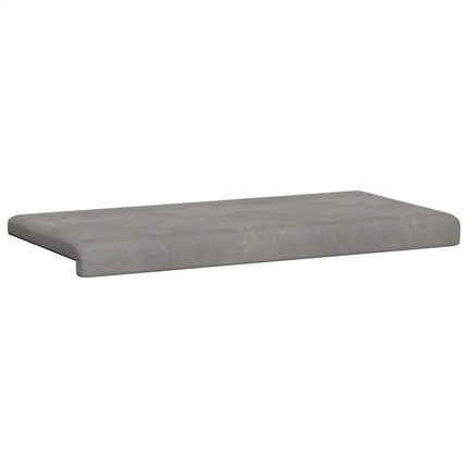 Bänk kudde Sammet (V) Ljusgrå Djup 35 cm