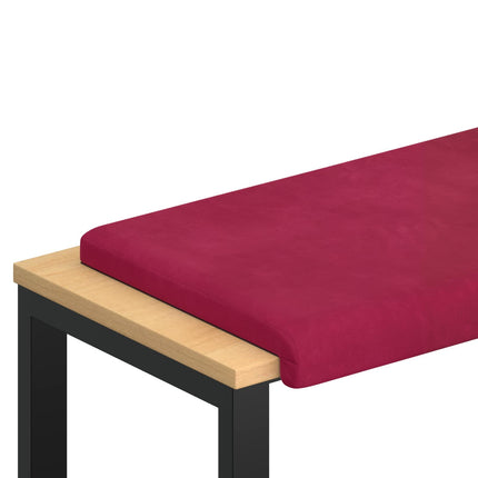 Bänk kudde Sammet (V) Vinröd Djup 35 cm