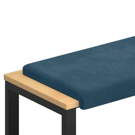 Bänk kudde Sammet (V) Blå Djup 35 cm