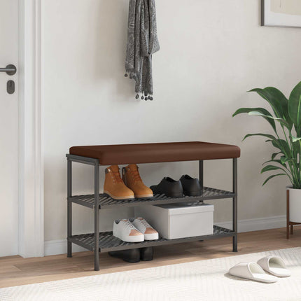 Bänk kudde Konstläder Brun Djup 35 cm