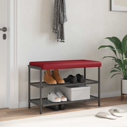 Bänk kudde Konstläder Vinröd Djup 35 cm