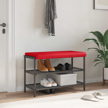 Bänk kudde Konstläder Röd Djup 35 cm