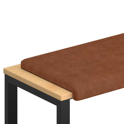 Bänk kudde Konstläder Brun Djup 35 cm
