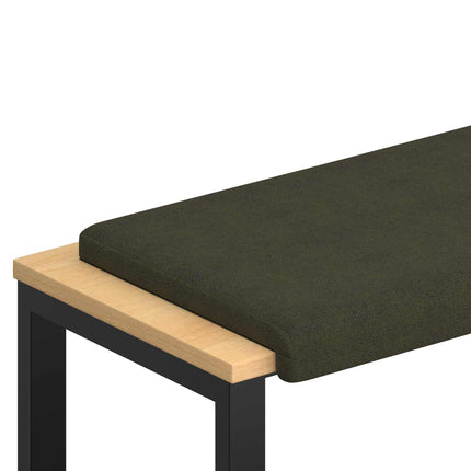 Bänk kudde Faux mockatyg Armégrön Djup 35 cm