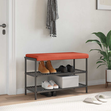 Bänk kudde manchester Röd orange Djup 35 cm