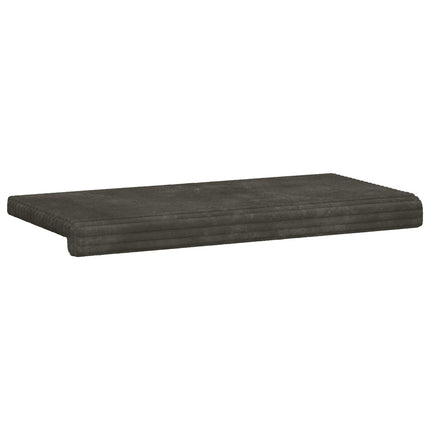 Bänk kudde Plush kordfløyel Antracit Djup 35 cm