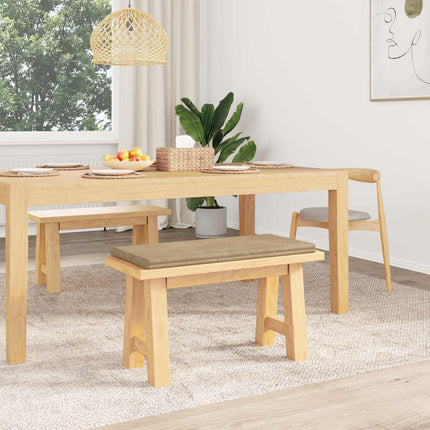Bänk kudde Plush kordfløyel Taupe Djup 35 cm