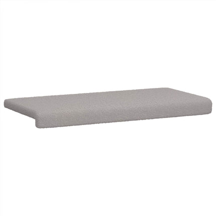 Bänk kudde Sherpa tyg Ljusgrå Djup 35 cm
