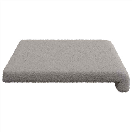 Bänk kudde Sherpa tyg Ljusgrå Djup 35 cm