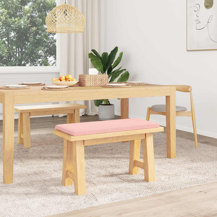 Bänk kudde Sherpa tyg Rosa Djup 35 cm