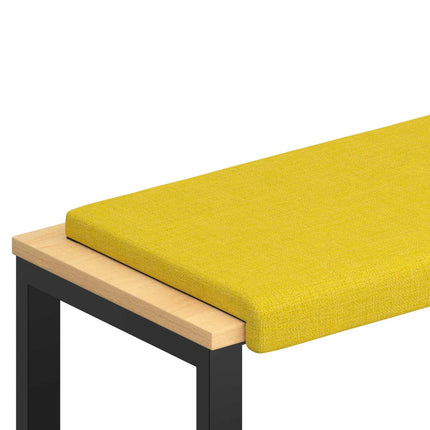 Bänk kudde Tyg Ljusgul Djup 35 cm