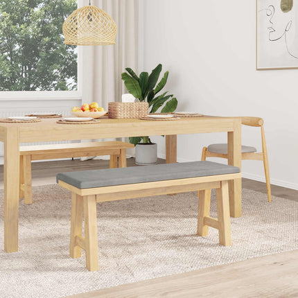 Bänk kudde Sammet (V) Ljusgrå Djup 35 cm